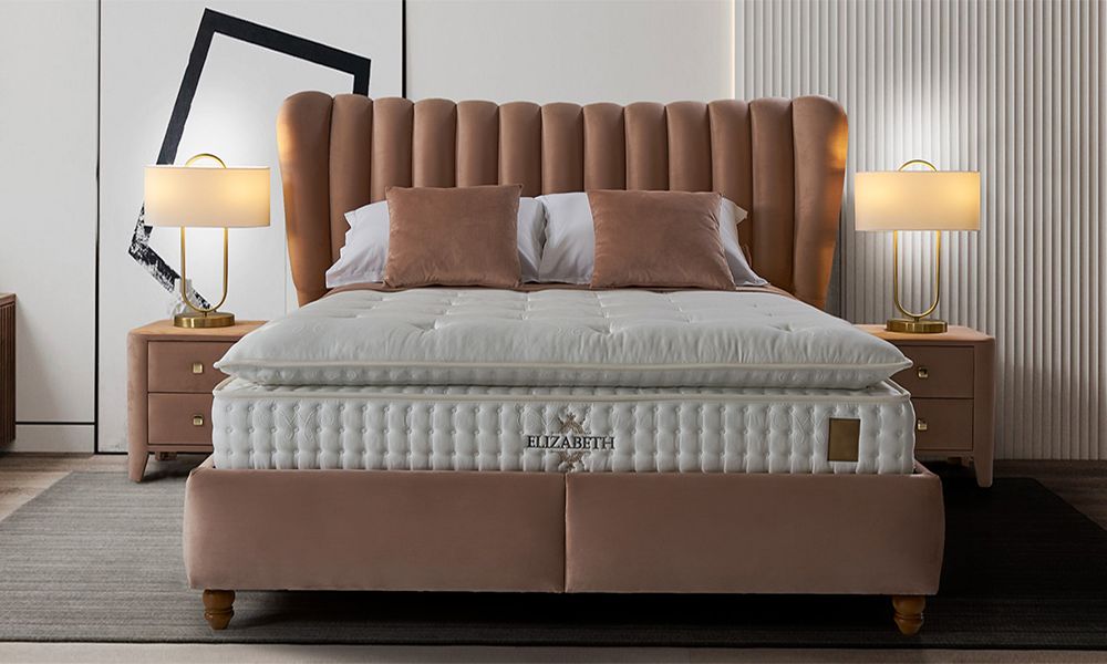 Elizabeth Peri Yatak Baza Başlık Set