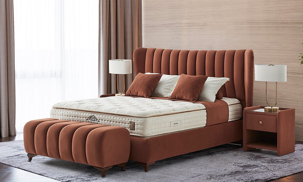 Royal Peri Yatak Baza Başlık Set