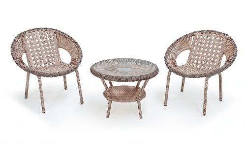 Rattan Merry Çay Seti Takımı - Bej
